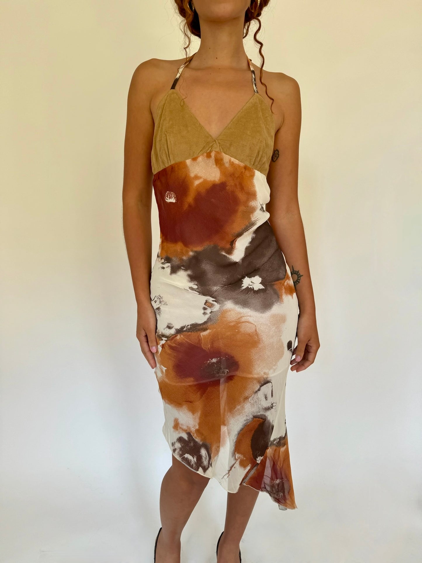 Watercolor Halter Dress