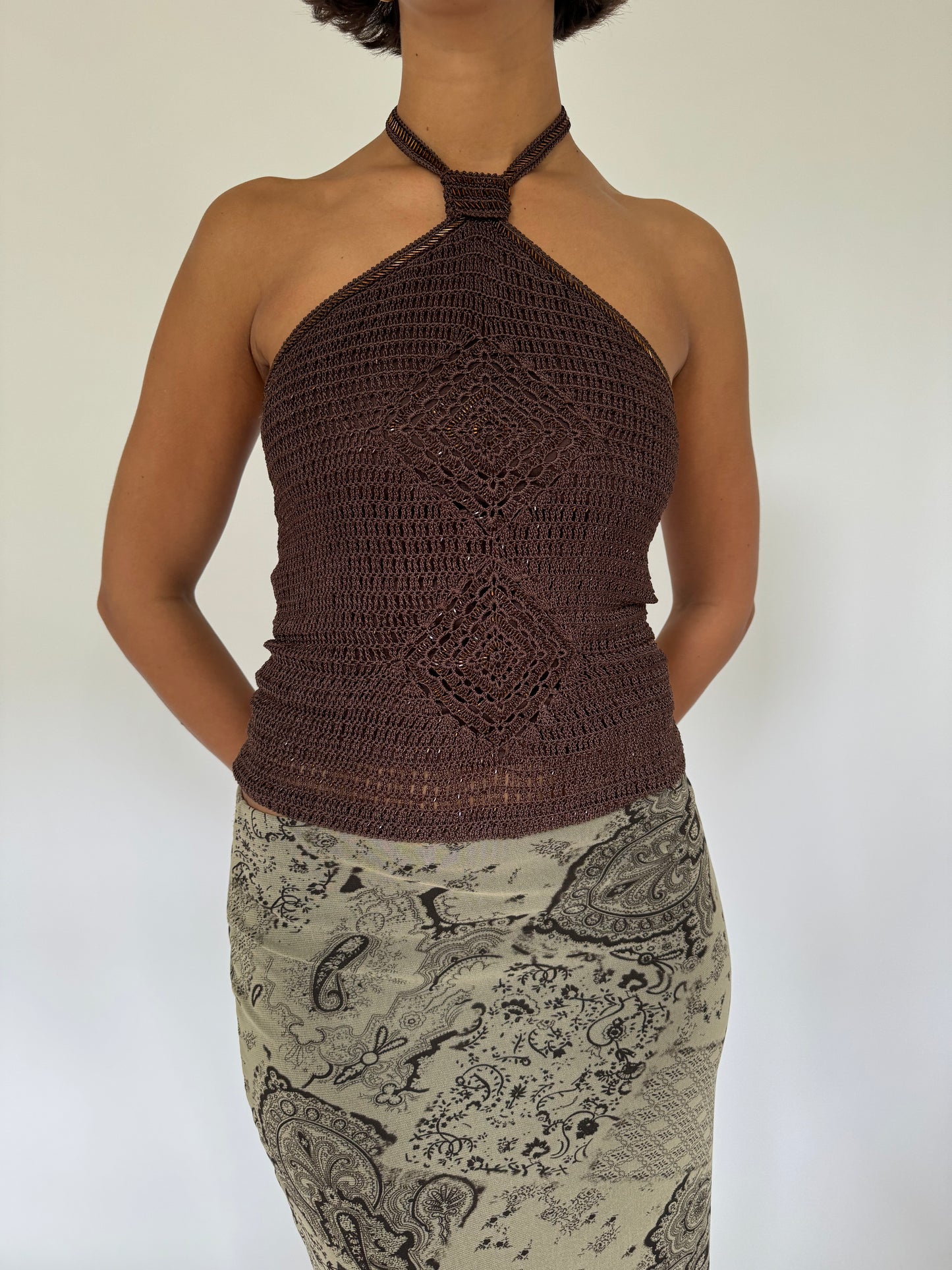 ‘Motivi’ Crochet Halter