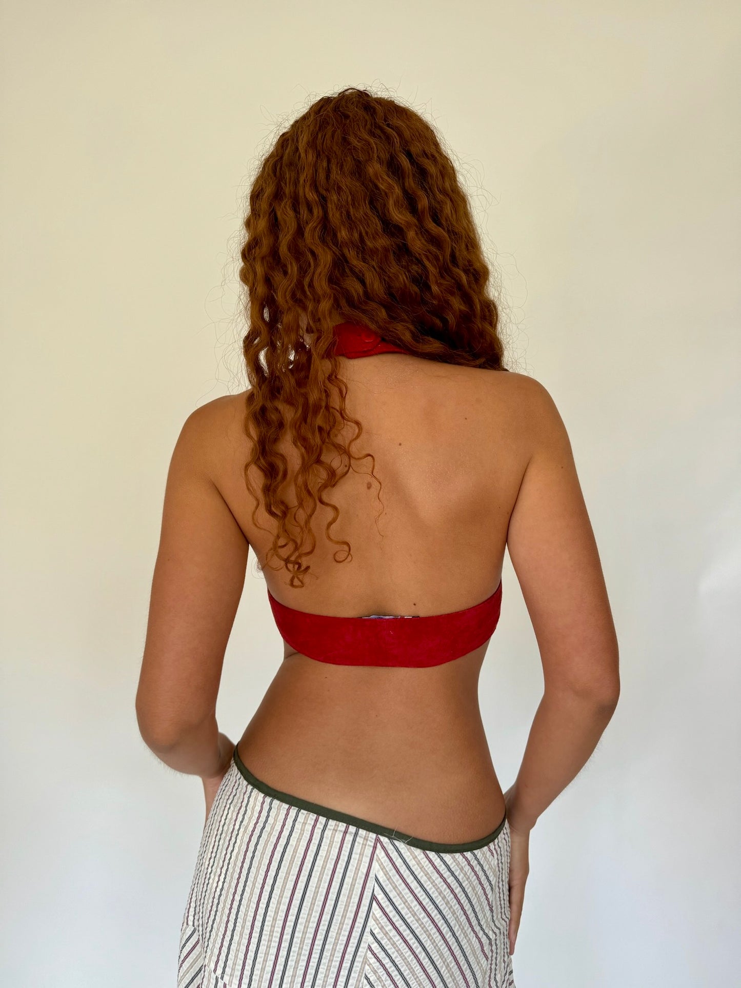 Patrizia Pepe Suede Bra Top