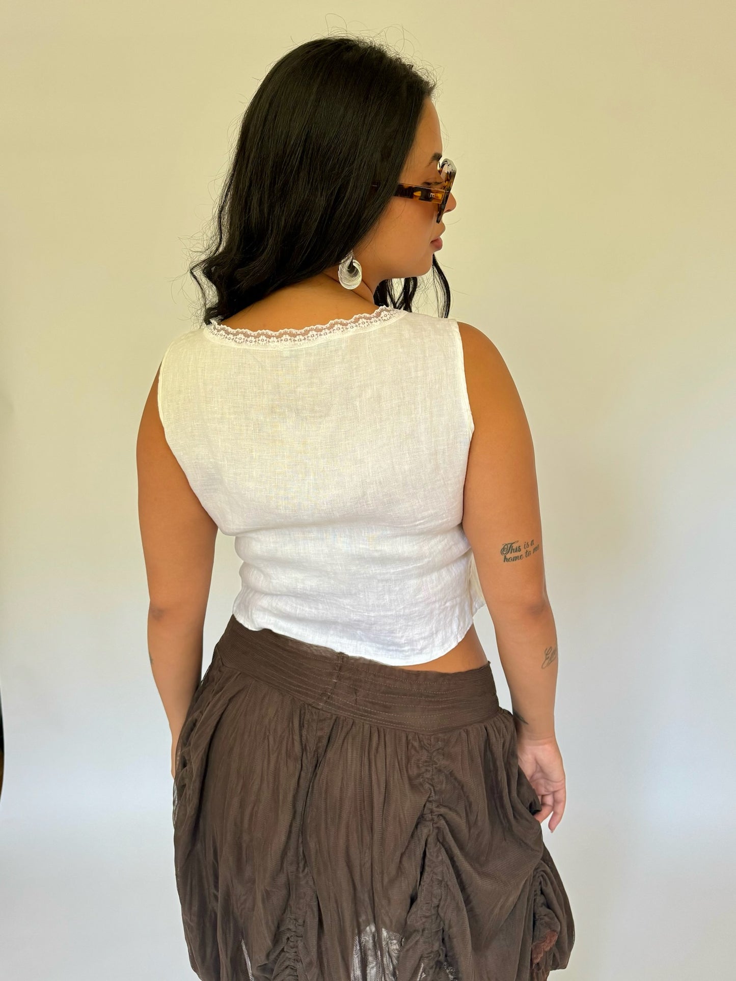 Linen Eyelet Tank