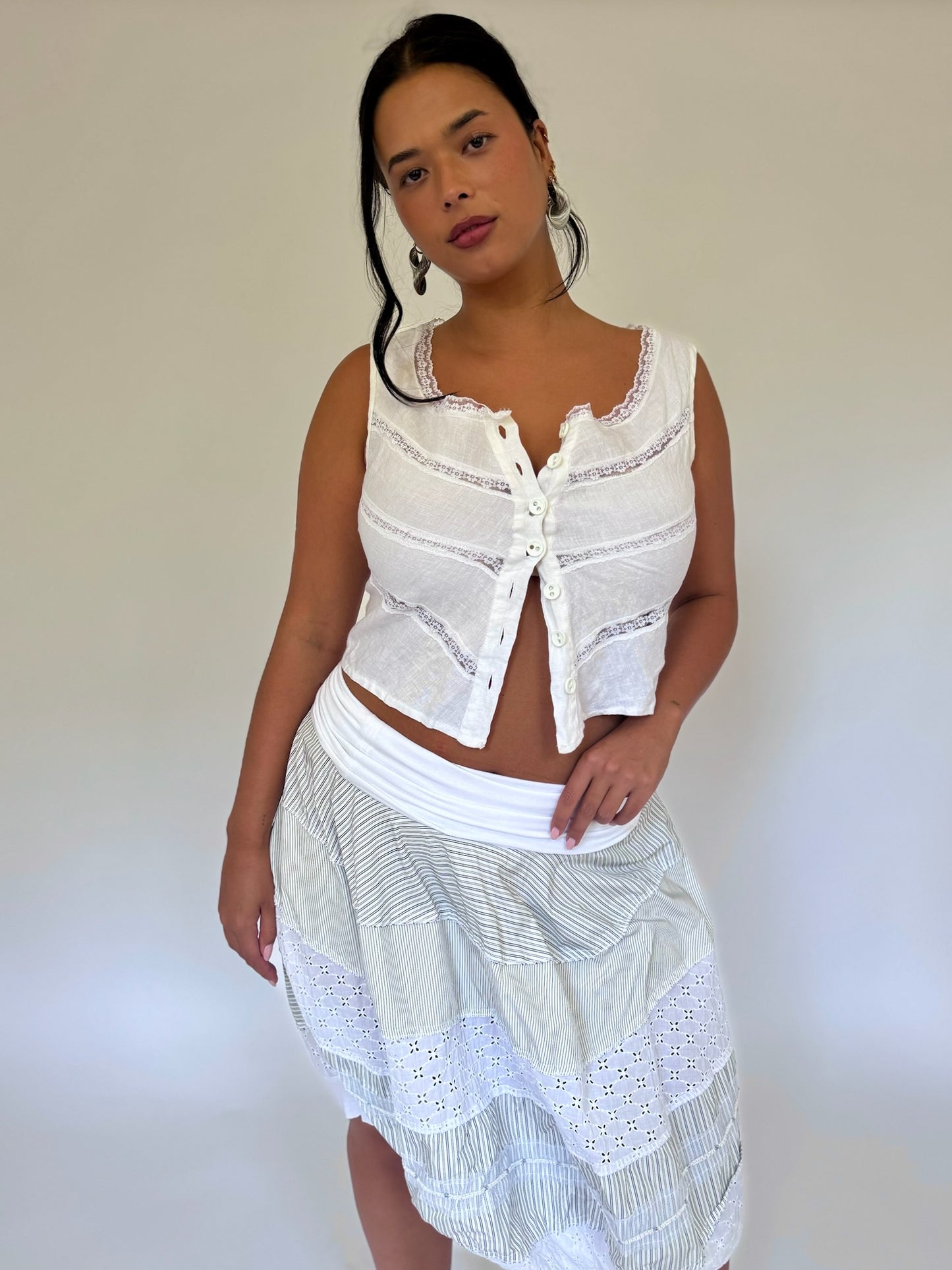 Linen Eyelet Tank