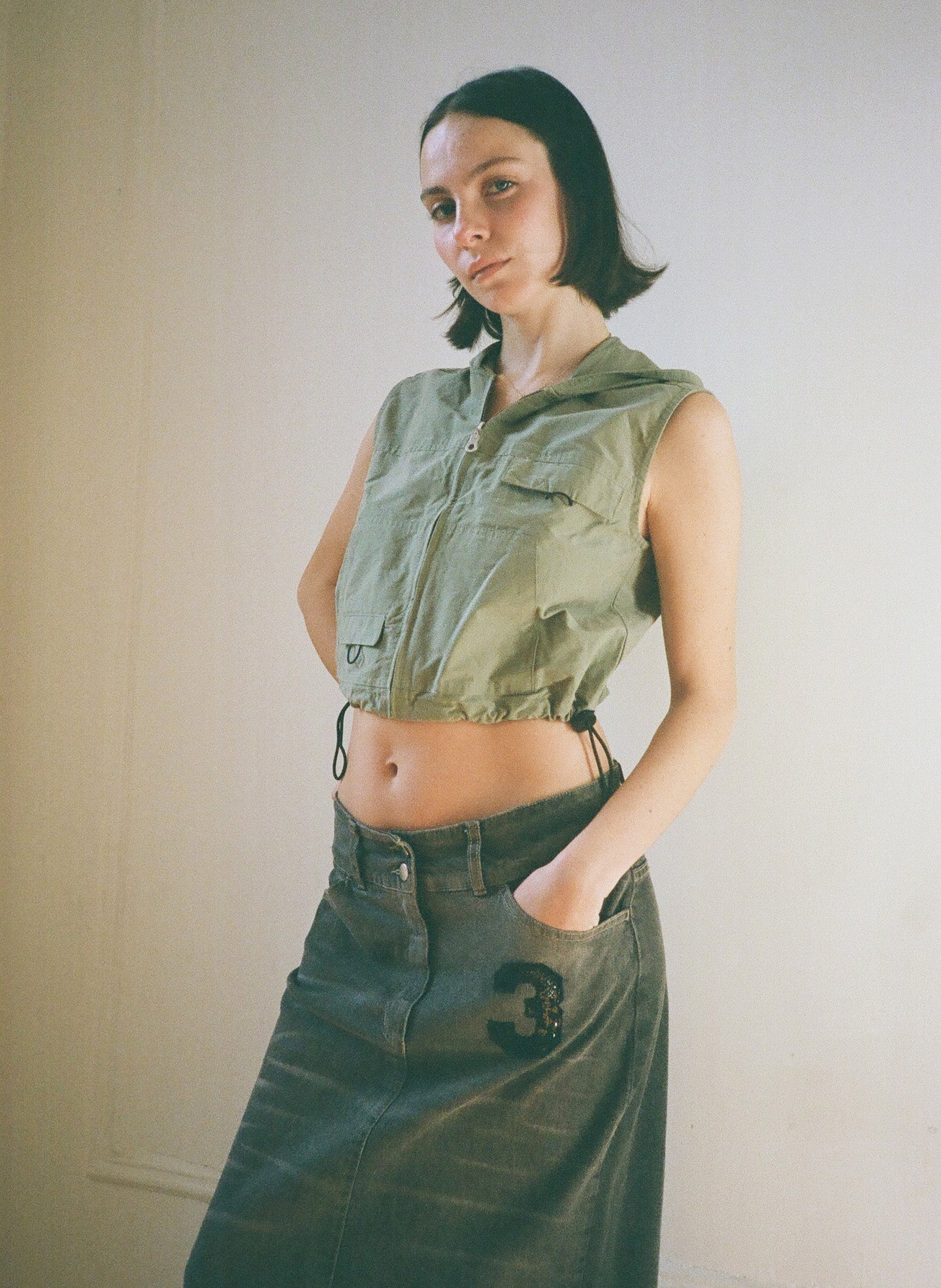 Green Cargo Vest