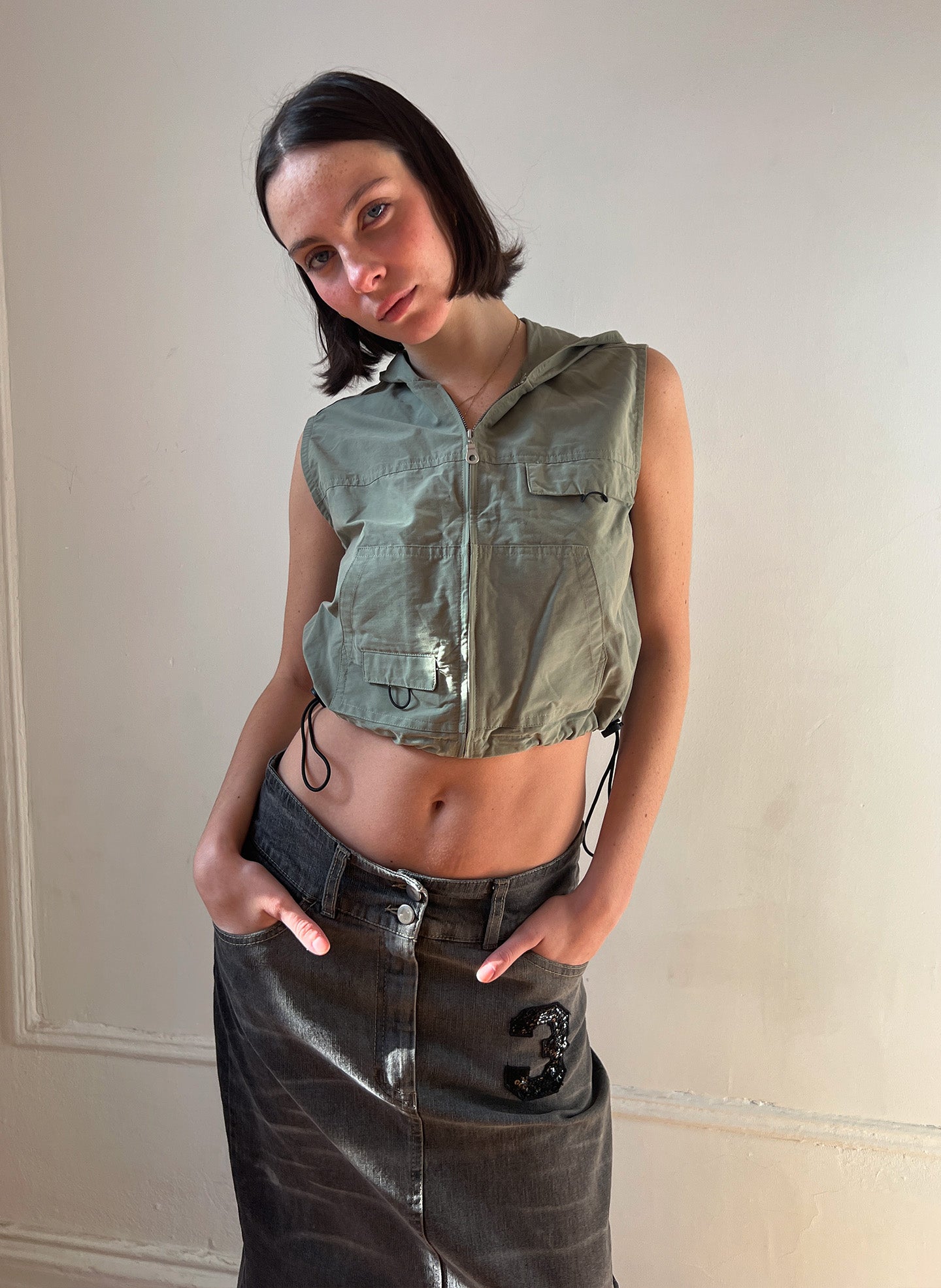 Green Cargo Vest