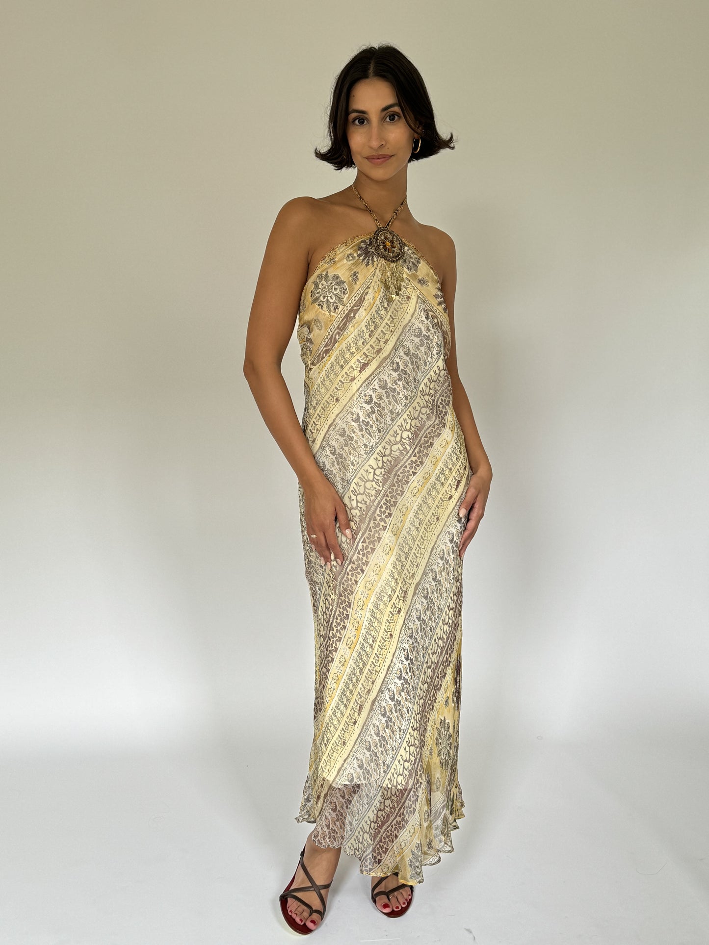 Embellished Halter Dress