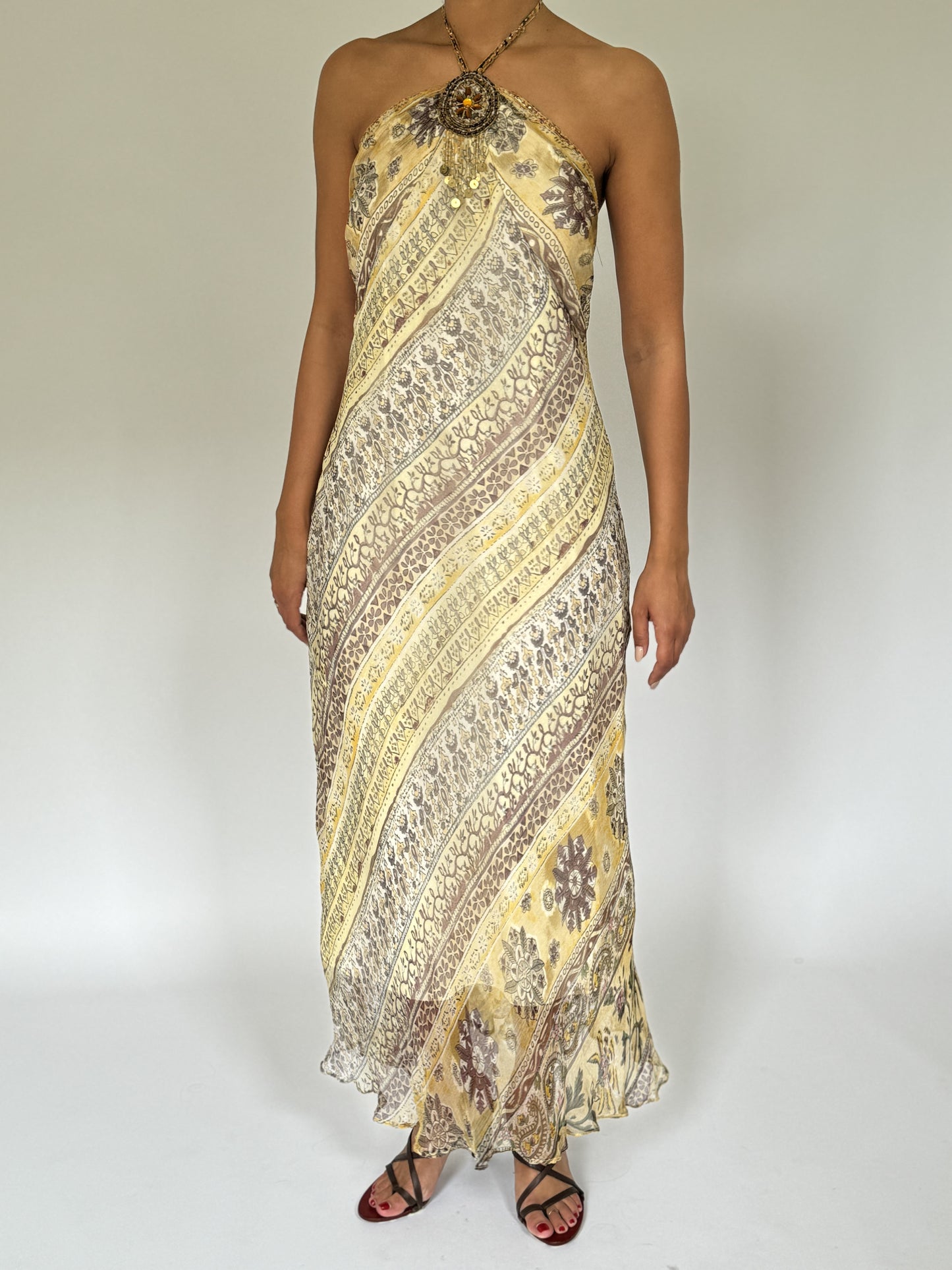 Embellished Halter Dress