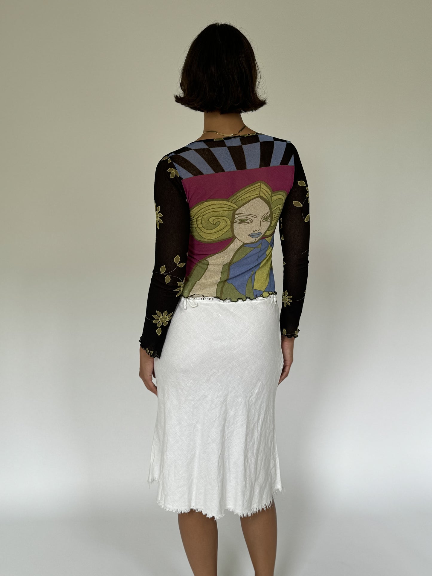 Mesh Graphic Top