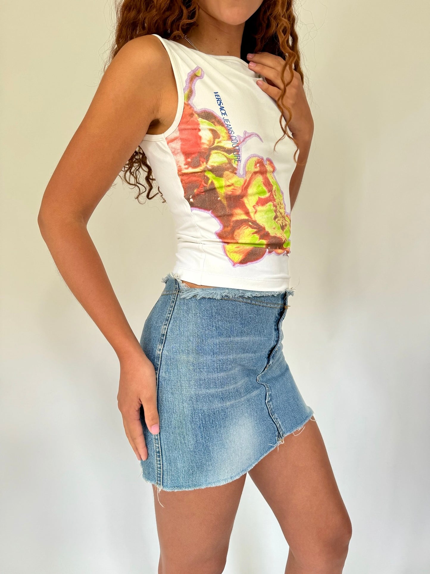 Micro Mini Denim Skirt