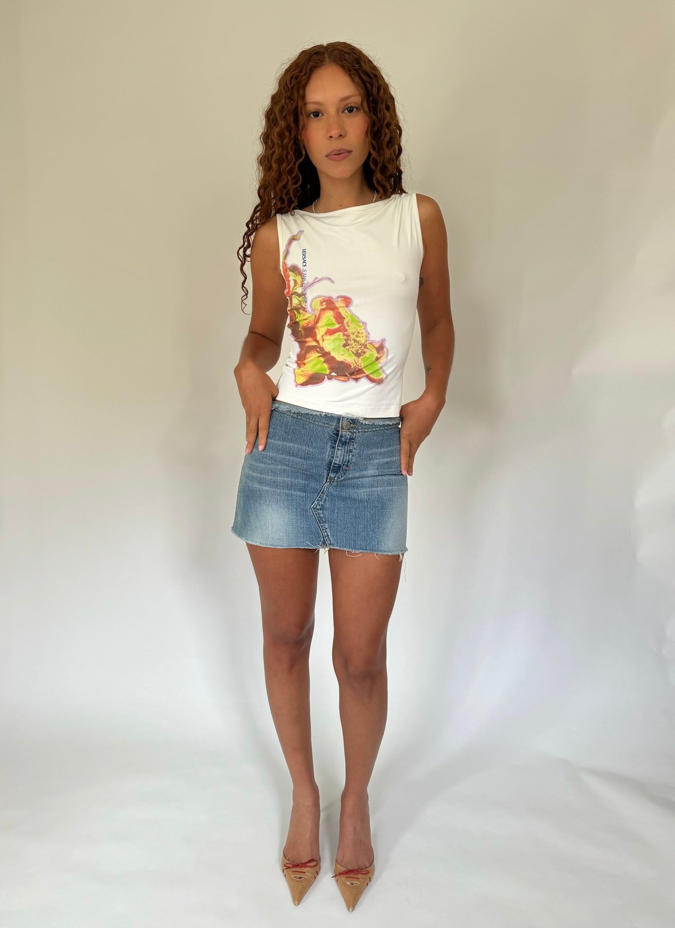 Micro Mini Denim Skirt