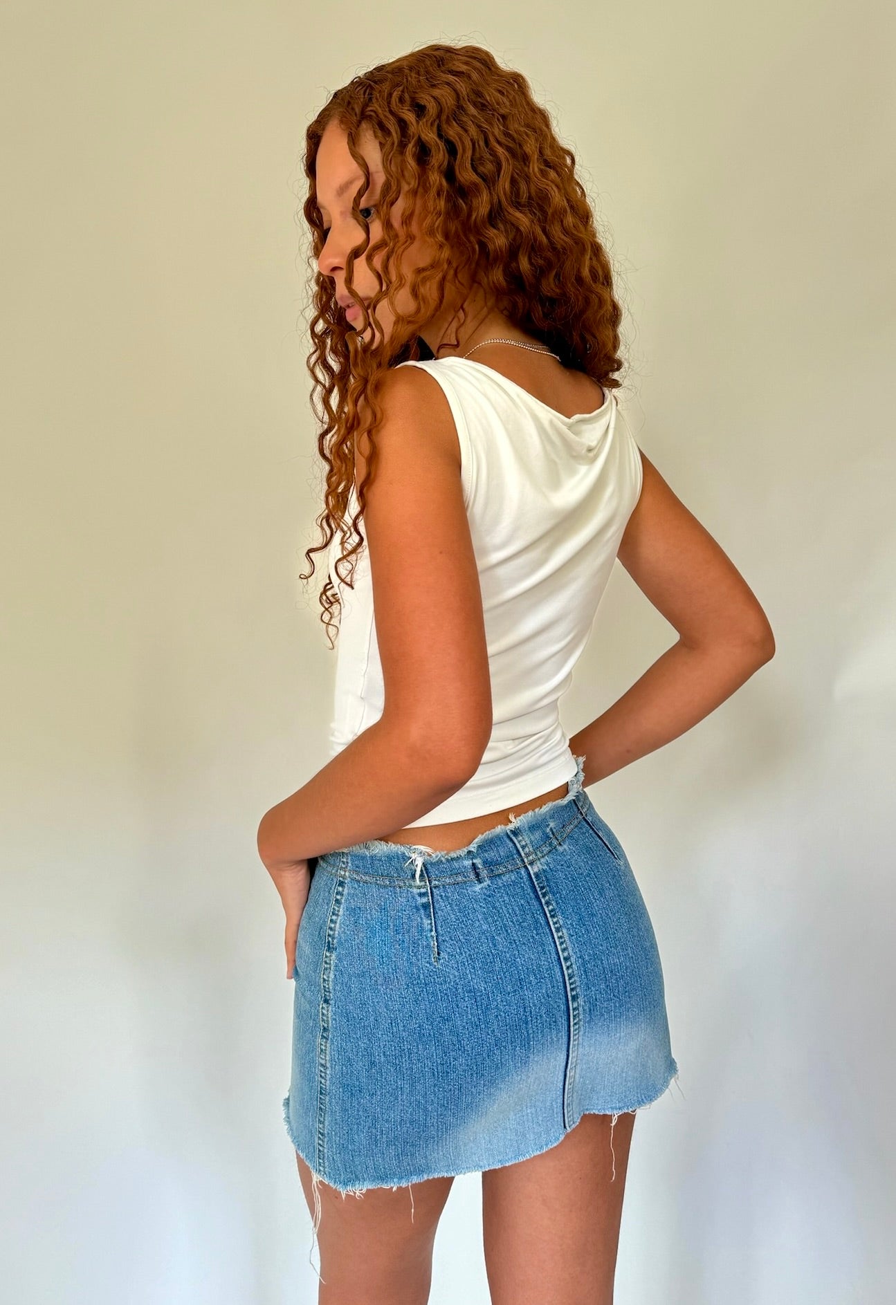 Micro Mini Denim Skirt