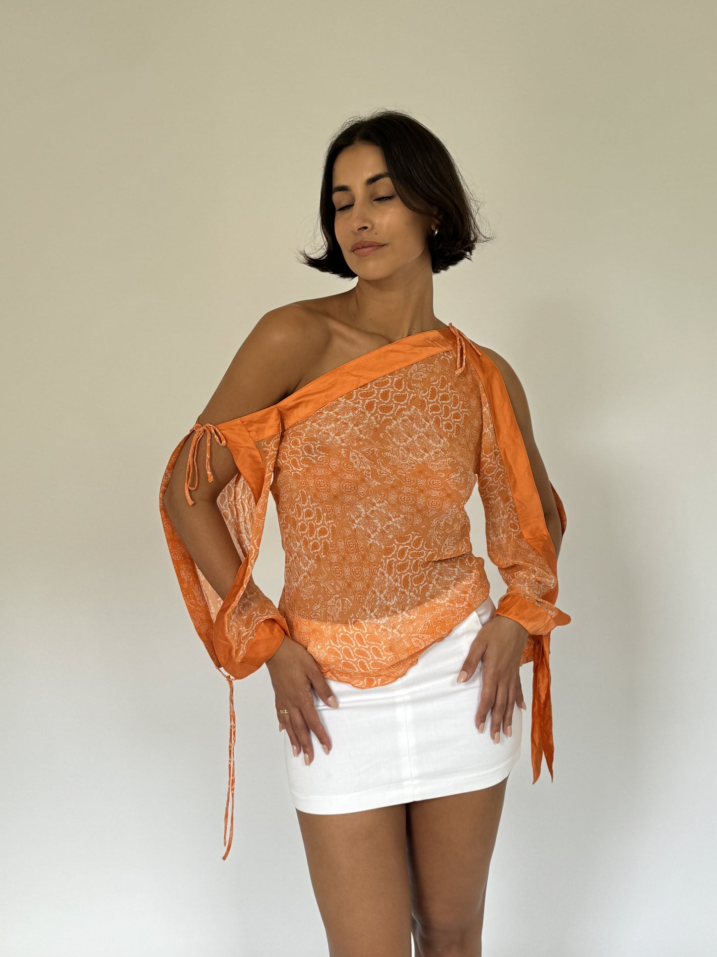 Silk Tie Blouse