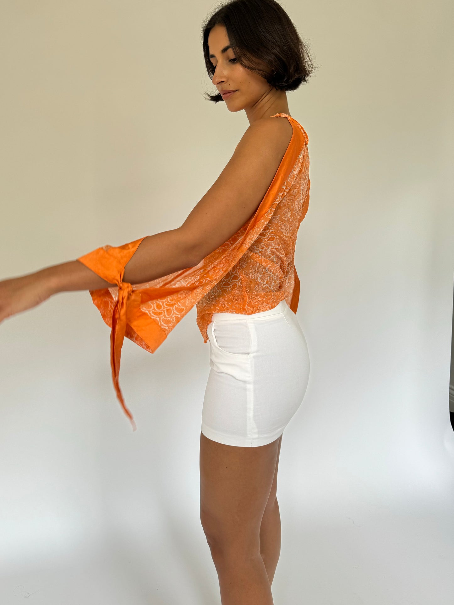 Silk Tie Blouse