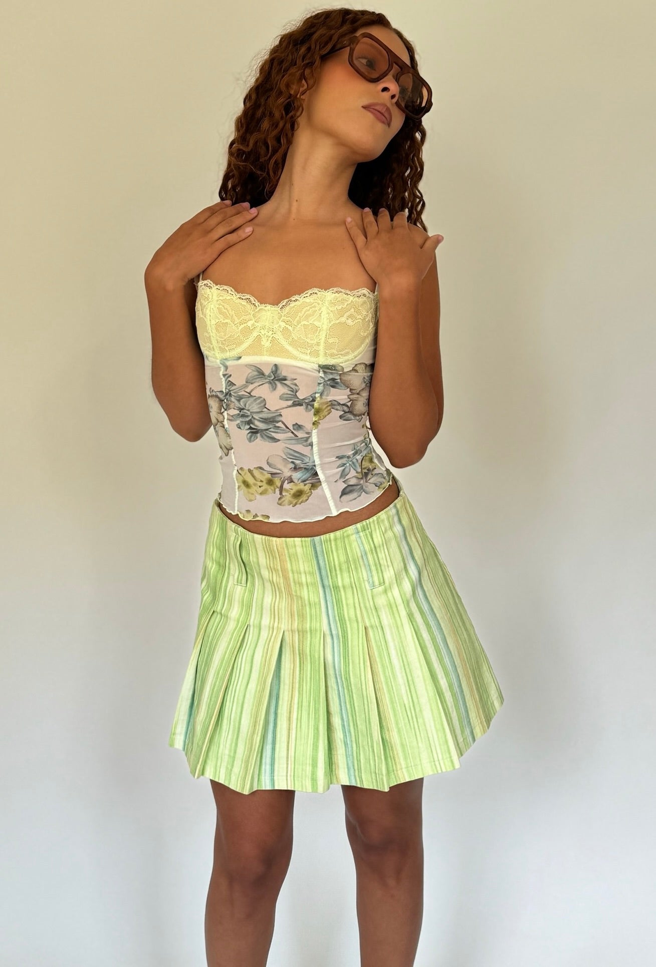 Pleated Mini Skirt