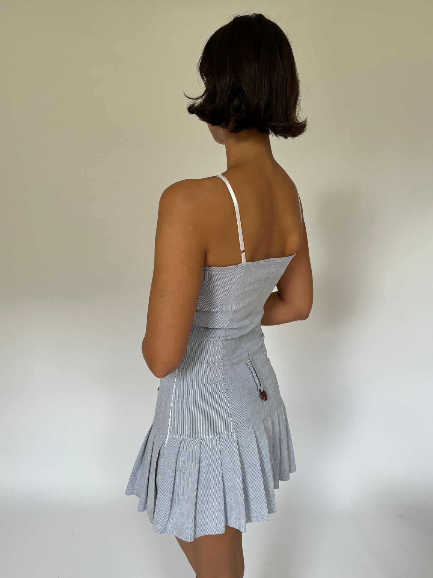 Pinstripe Pleated Mini