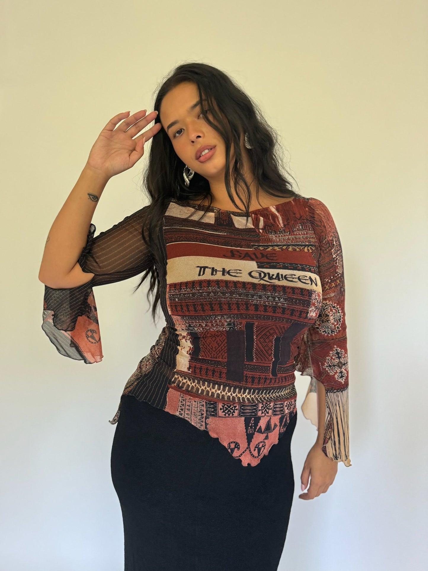 Save The Queen Bell Sleeve Top