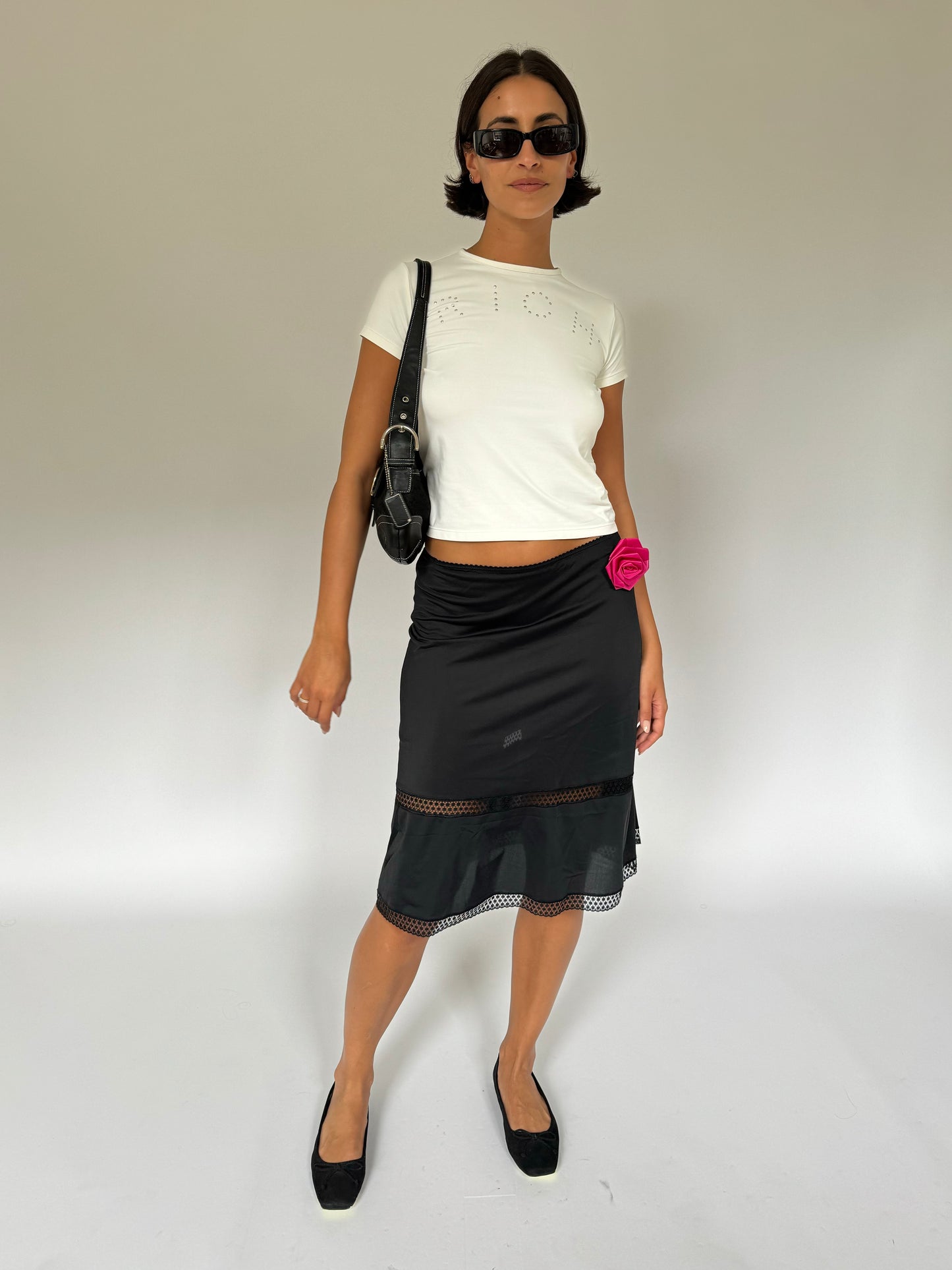 Rosette Slip Skirt