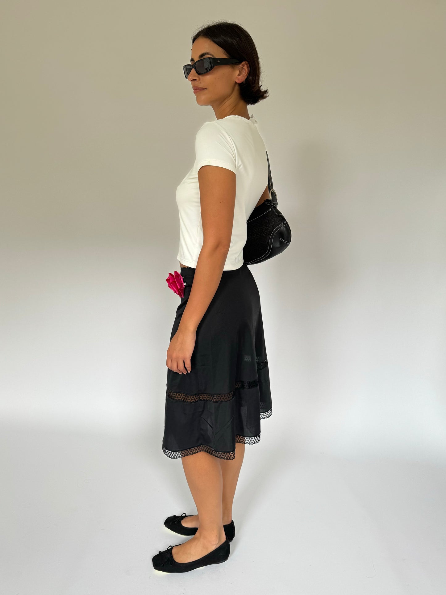Rosette Slip Skirt