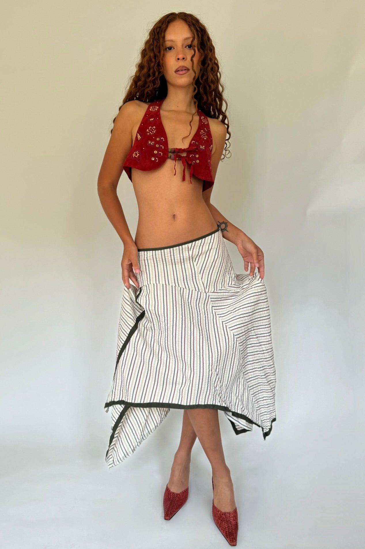 Striped Gauze Skirt