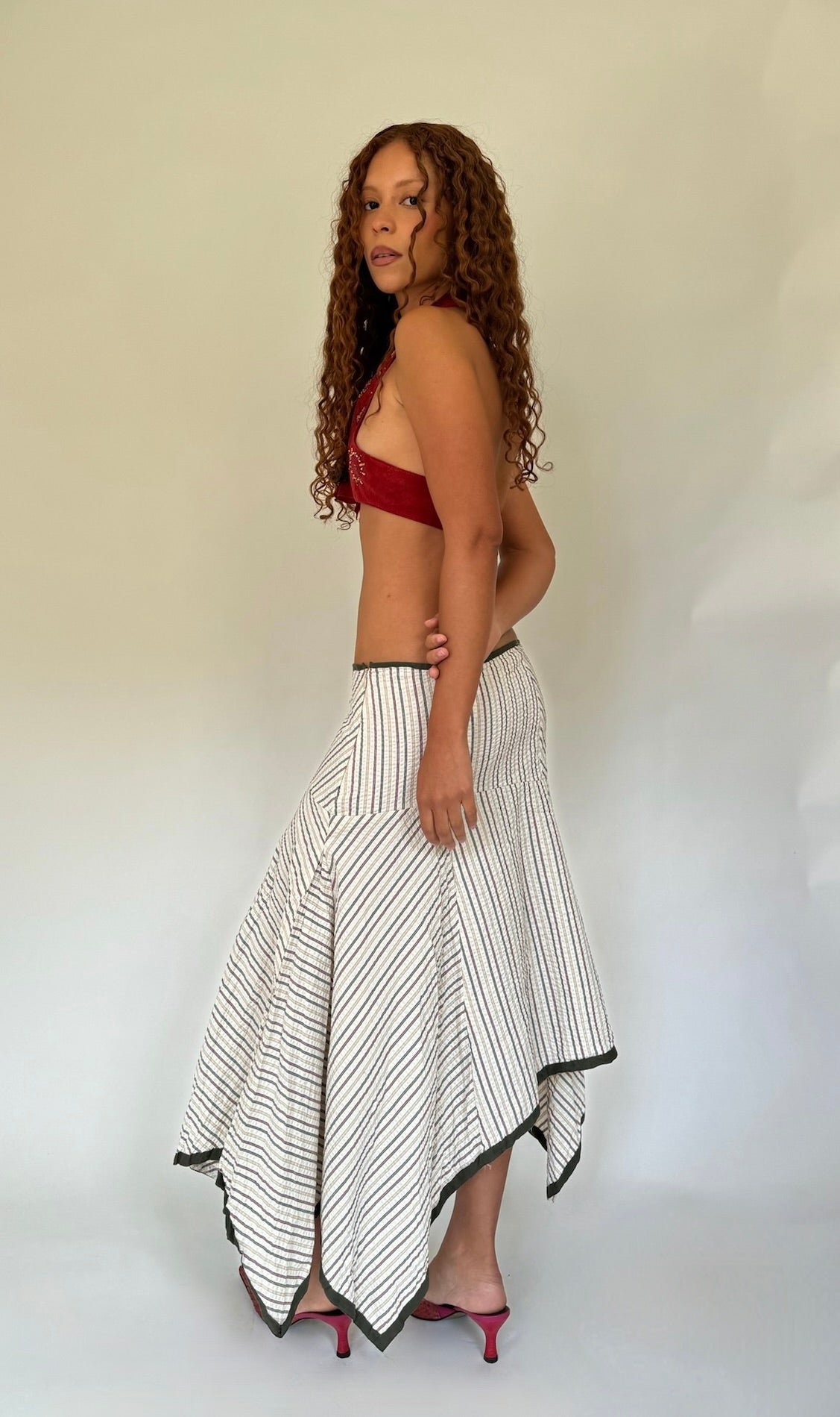 Striped Gauze Skirt