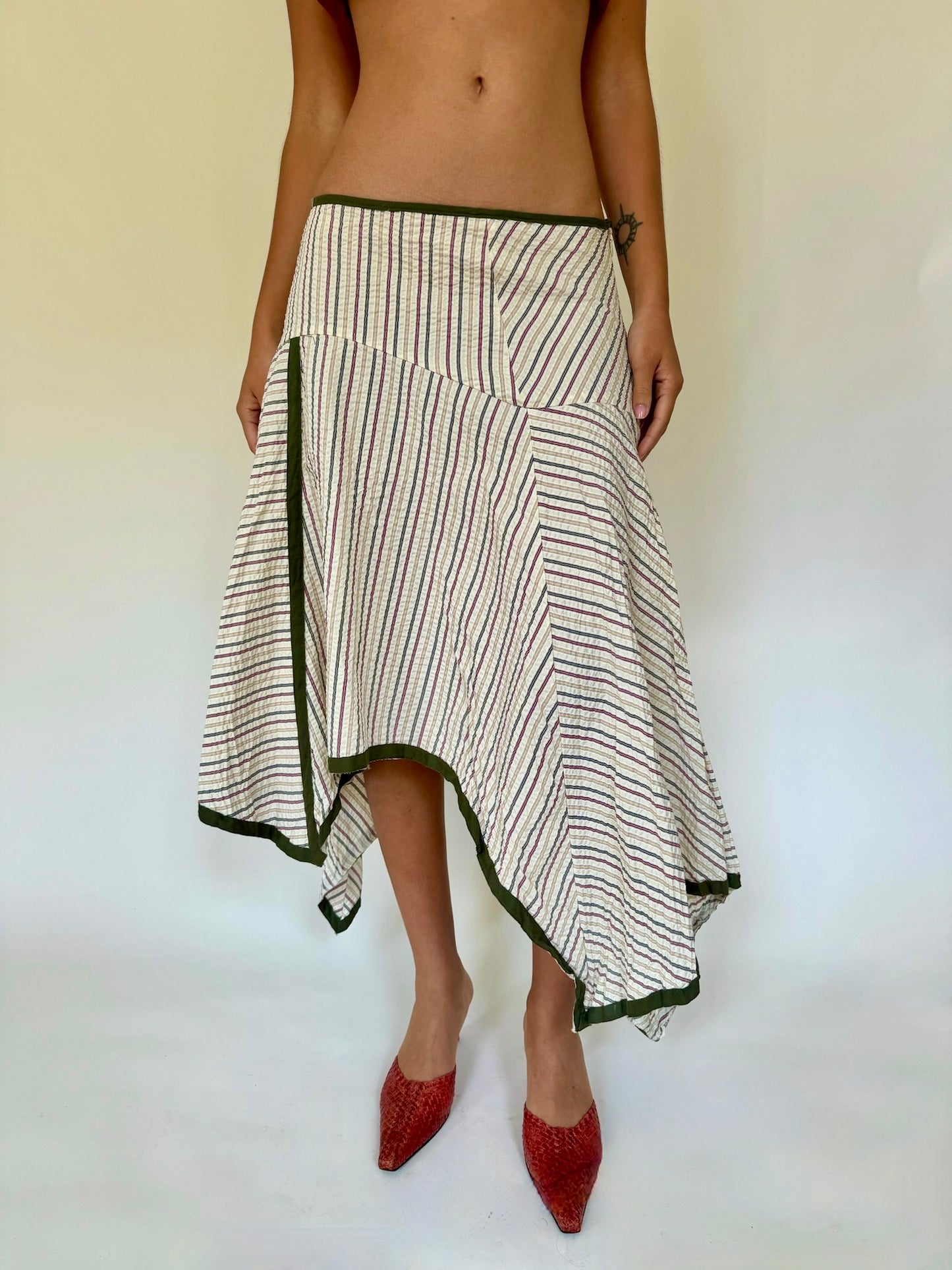 Striped Gauze Skirt