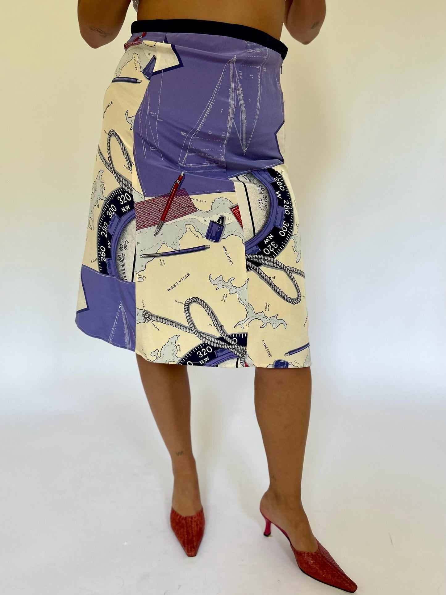 Silk Map Skirt