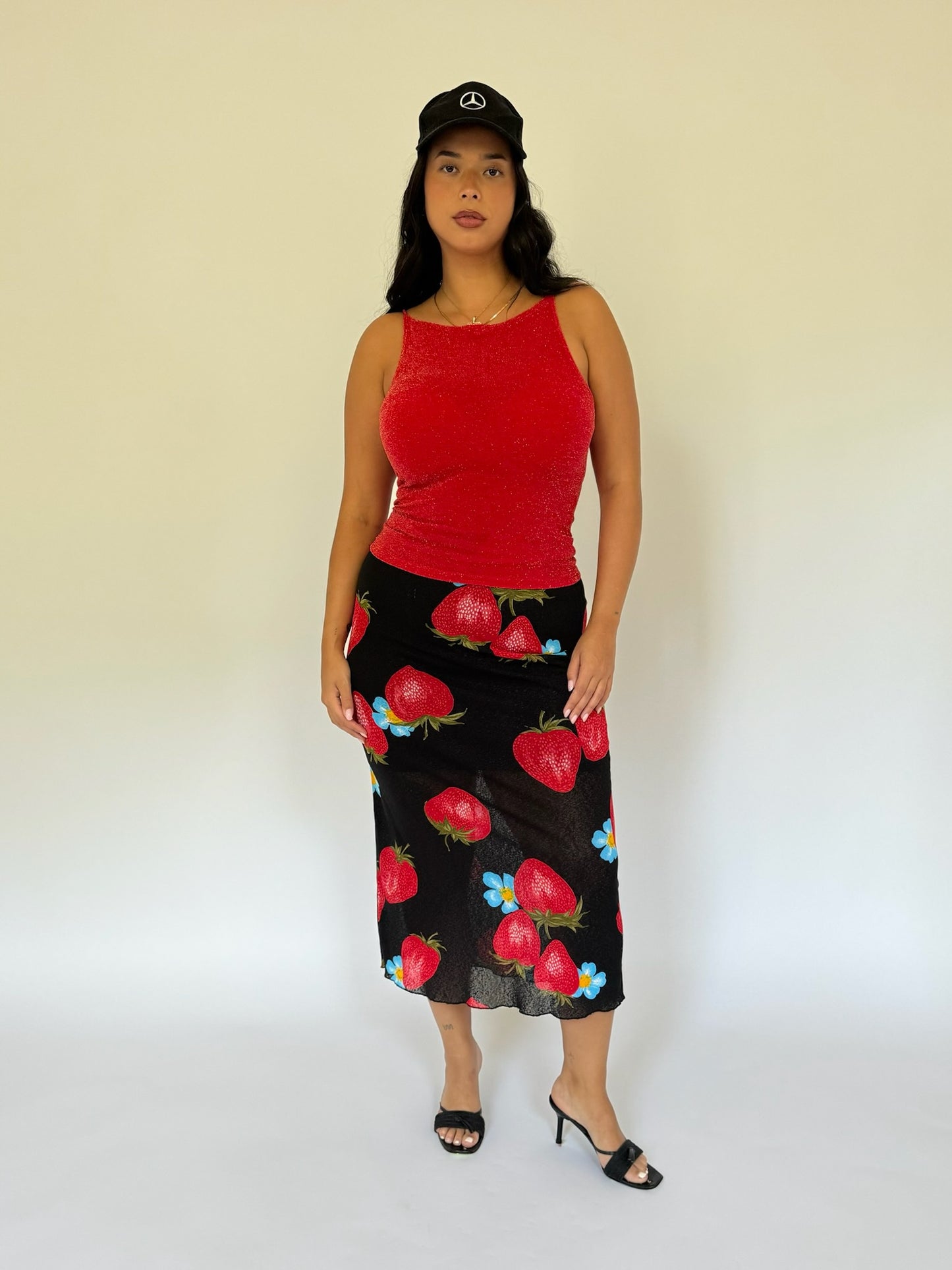 Mesh Strawberry Skirt