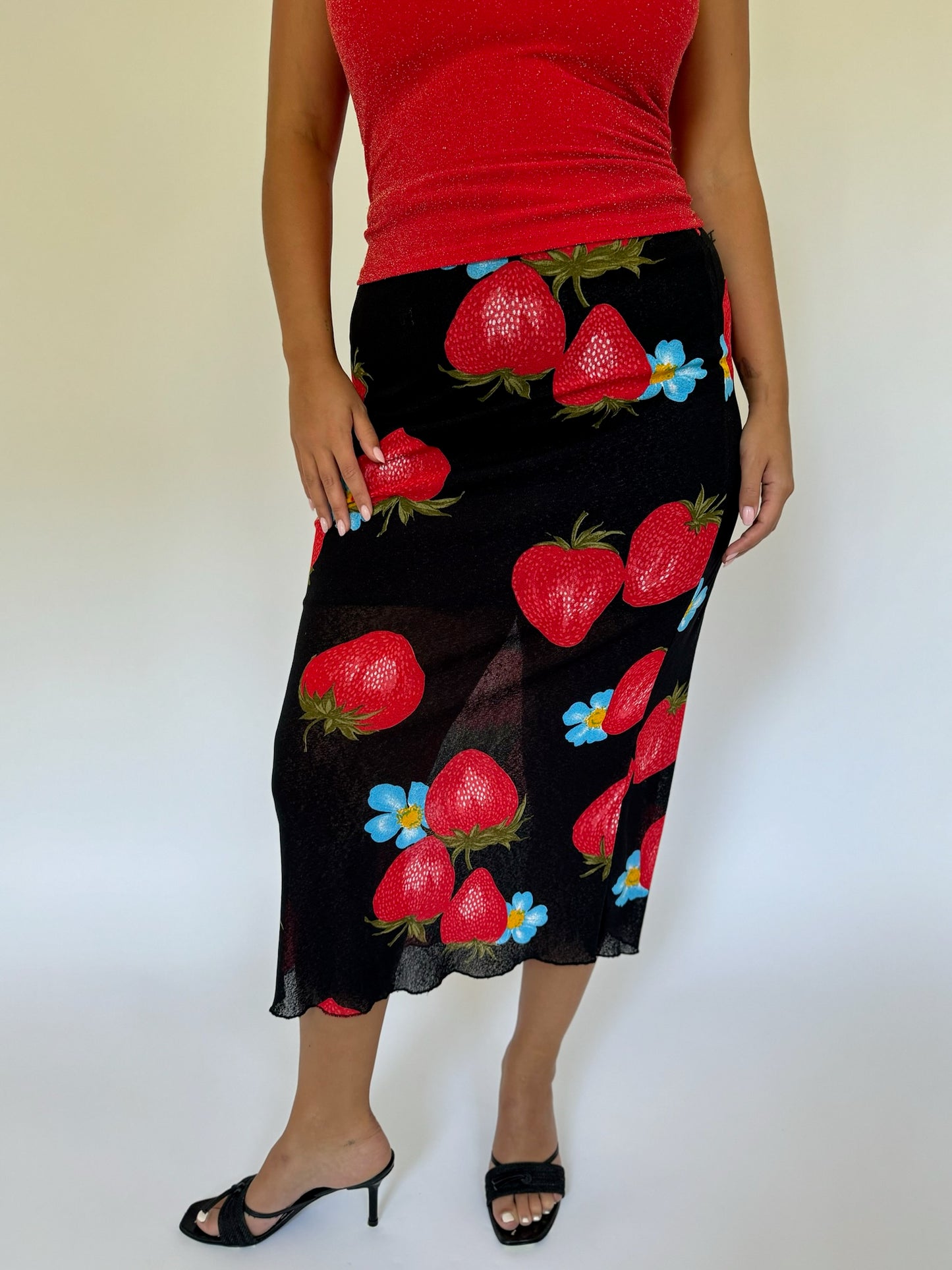 Mesh Strawberry Skirt