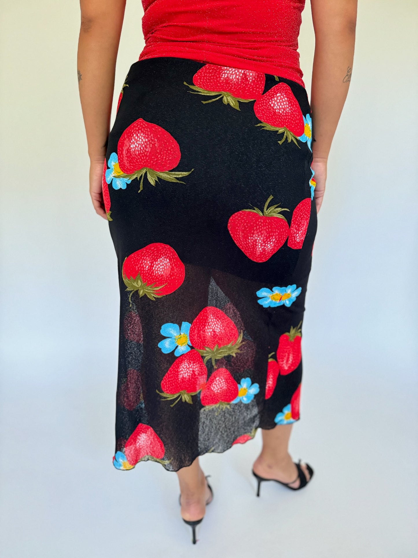 Mesh Strawberry Skirt