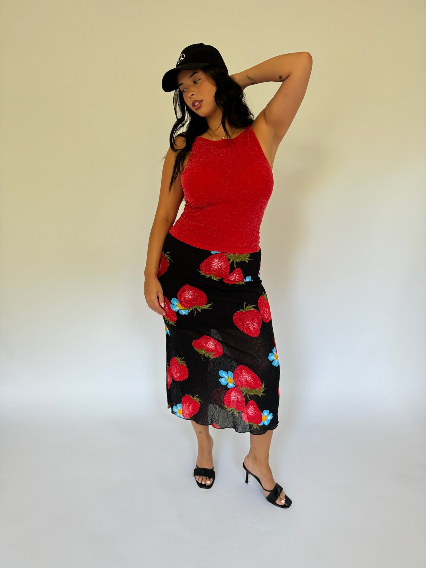 Mesh Strawberry Skirt