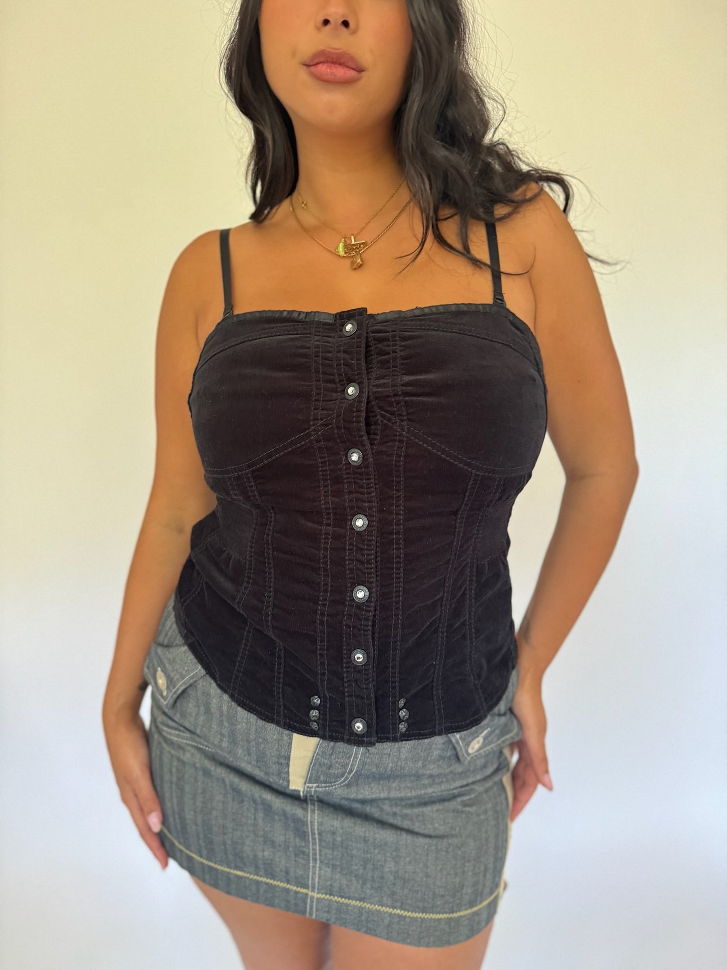 Velvet Corset Top