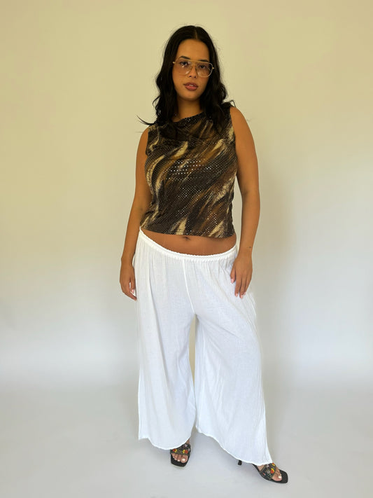 Wide Leg Cotton Pants