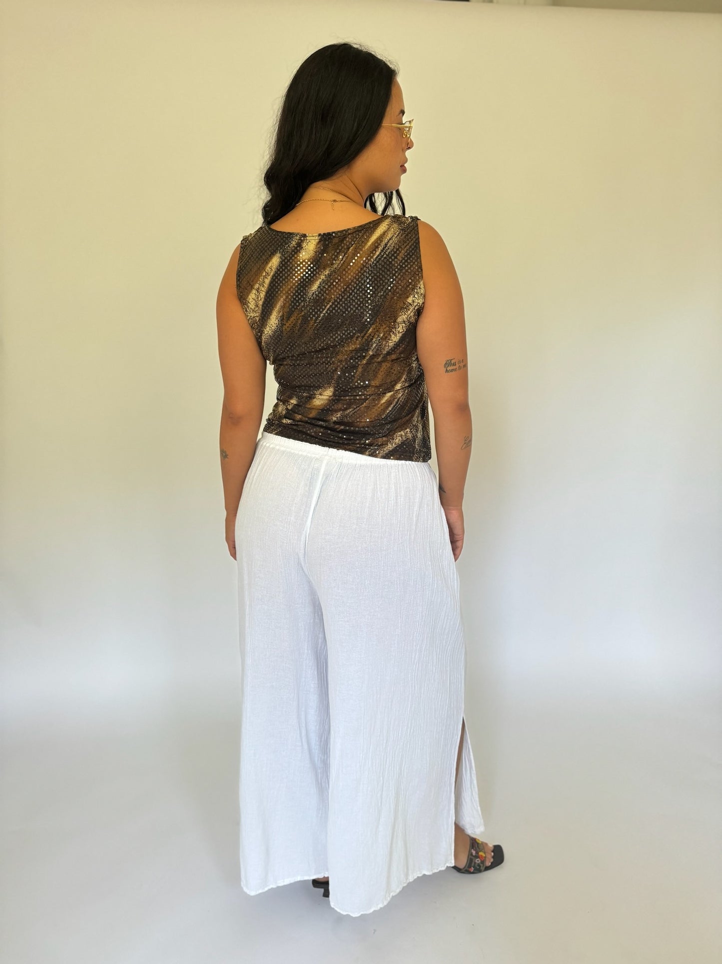 Wide Leg Cotton Pants